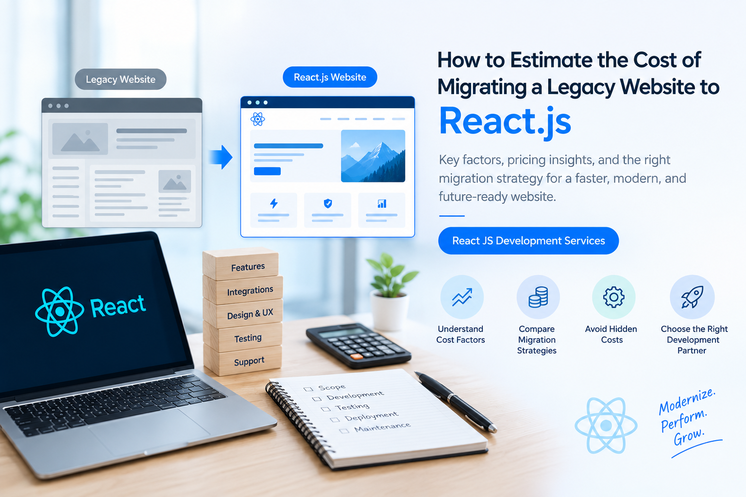 How to Estimate the Cost of Migrating a Legacy Website to React.js