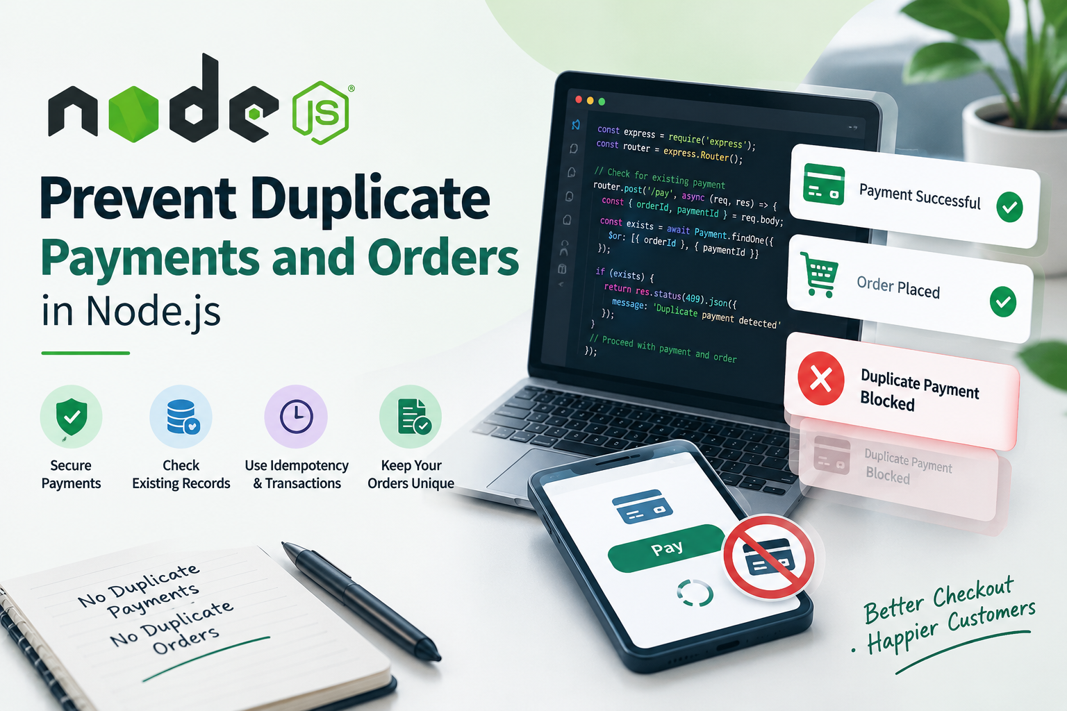 How to Prevent Duplicate Payments and Orders in Node.js Applications